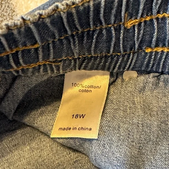 Maurices Blue Denim Drawstring Pants - Picture 3 of 5